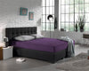 Hoeslaken - jersey - paars - 190/200x/200x220 cm