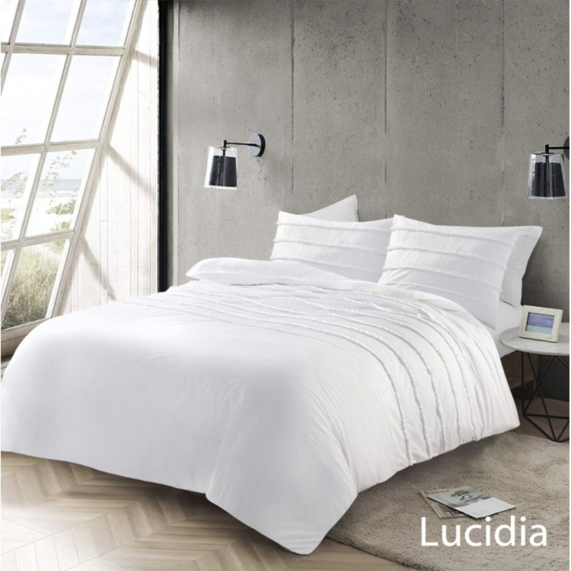 Papillon dekbedovertrek Lucidia - wit - Katoen percale