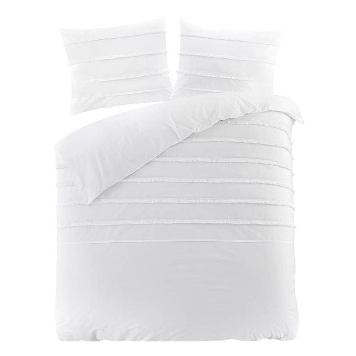Papillon dekbedovertrek Lucidia - wit - Katoen percale