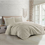 Papillon dekbedovertrek Mendoza - Zand - Wafel - Katoen percal 1-persoons (140x220 + 60x70cm)