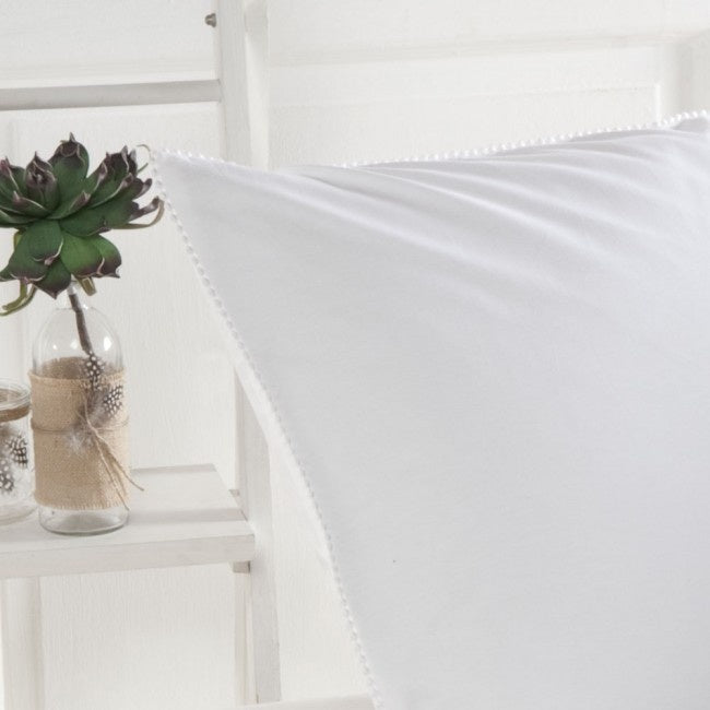 Papillon  dekbedovertrek Pompom - Off white - katoen percale