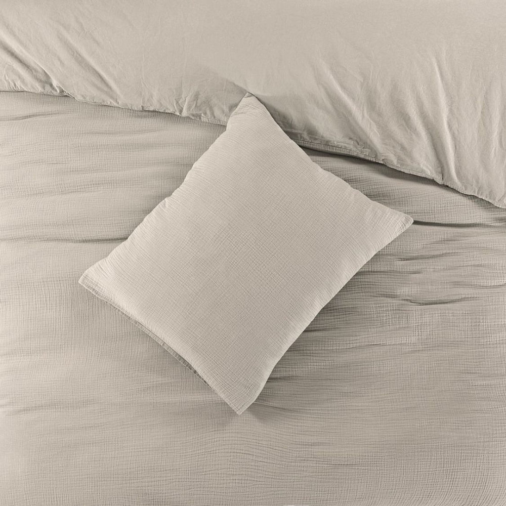 Papillon dekbedovertrek Rome - mousseline - katoen percale - zand