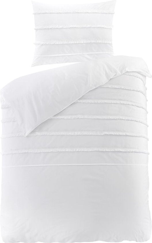 Papillon dekbedovertrek Lucidia - wit - katoen percale