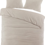B-keus Katoen percal dekbedovertrek Rome - Zand - Mousseline - 200x220 + 2st 60x70 cm