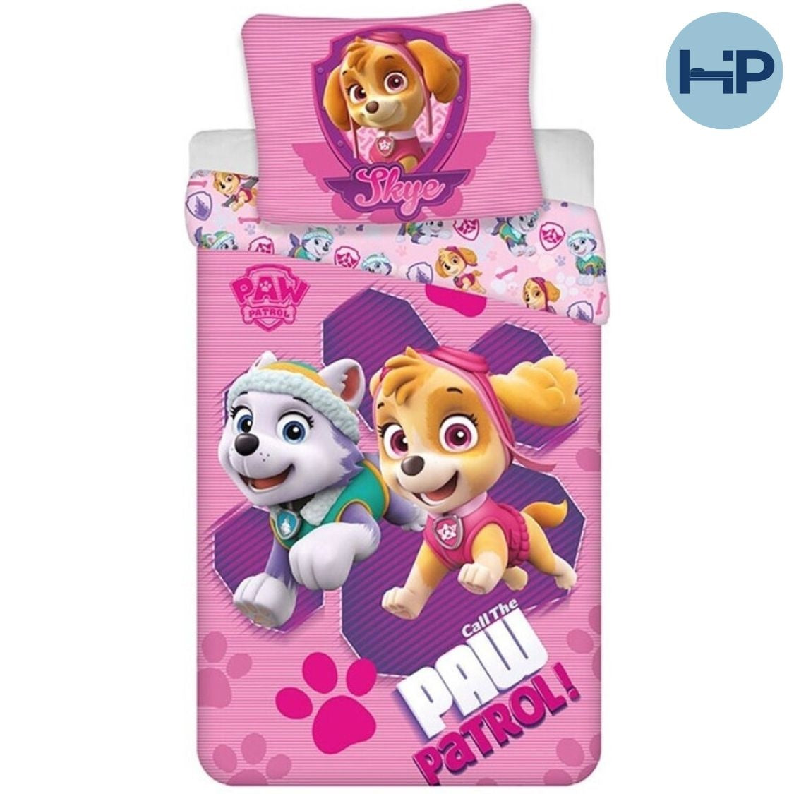 Paw Patrol kinderdekbedovertrek Skye - polykatoen - 1-persoons (140x200 + 65x65 cm)