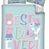 Peppa Pig dekbedovertrek Best Day Ever - microvezel - 1-persoons (140x200 + 63x63 cm)