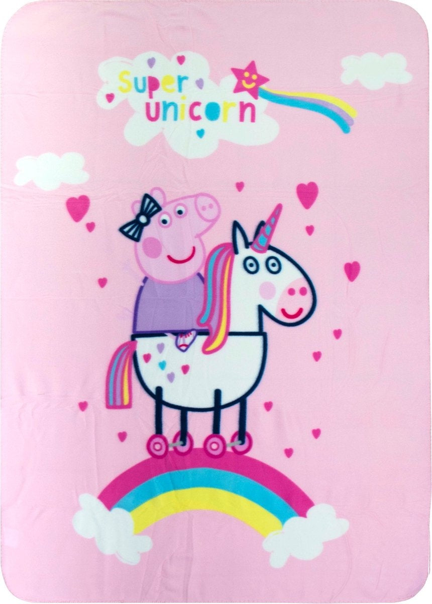Peppa Pig Fleece plaid unicorn - 100x140 cm