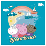 Handdoek Life's a beach - katoen - 30x30 cm