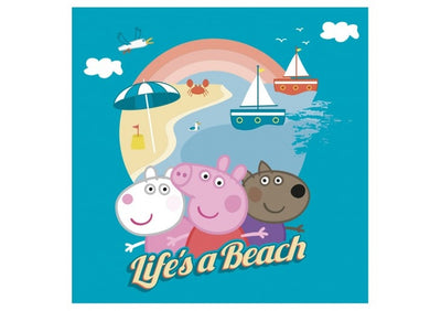 Handdoek Life's a beach - katoen - 30x30 cm