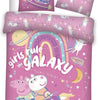 Peppa Pig dekbedovertrek Girls rule the galaxy - microvezel - 1-persoons (140x200 + 63x63 cm)