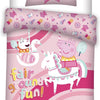 Peppa Pig kinderdekbedovertrek Unicorn - katoen - 140x200 + 65x65 cm