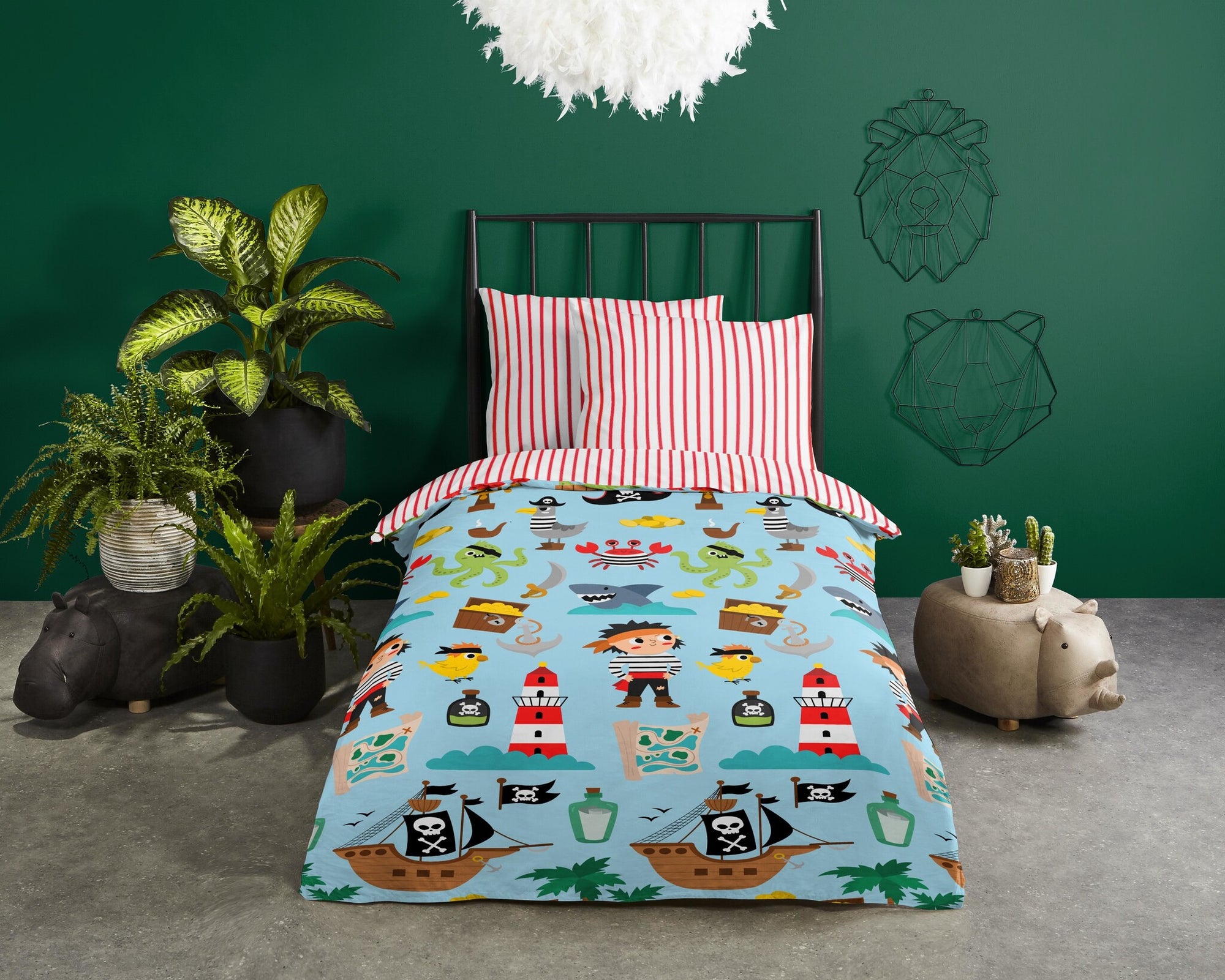 Peuter dekbedovertrek Caribbean - katoen - juniorbed (120x150 + 60x70 cm)