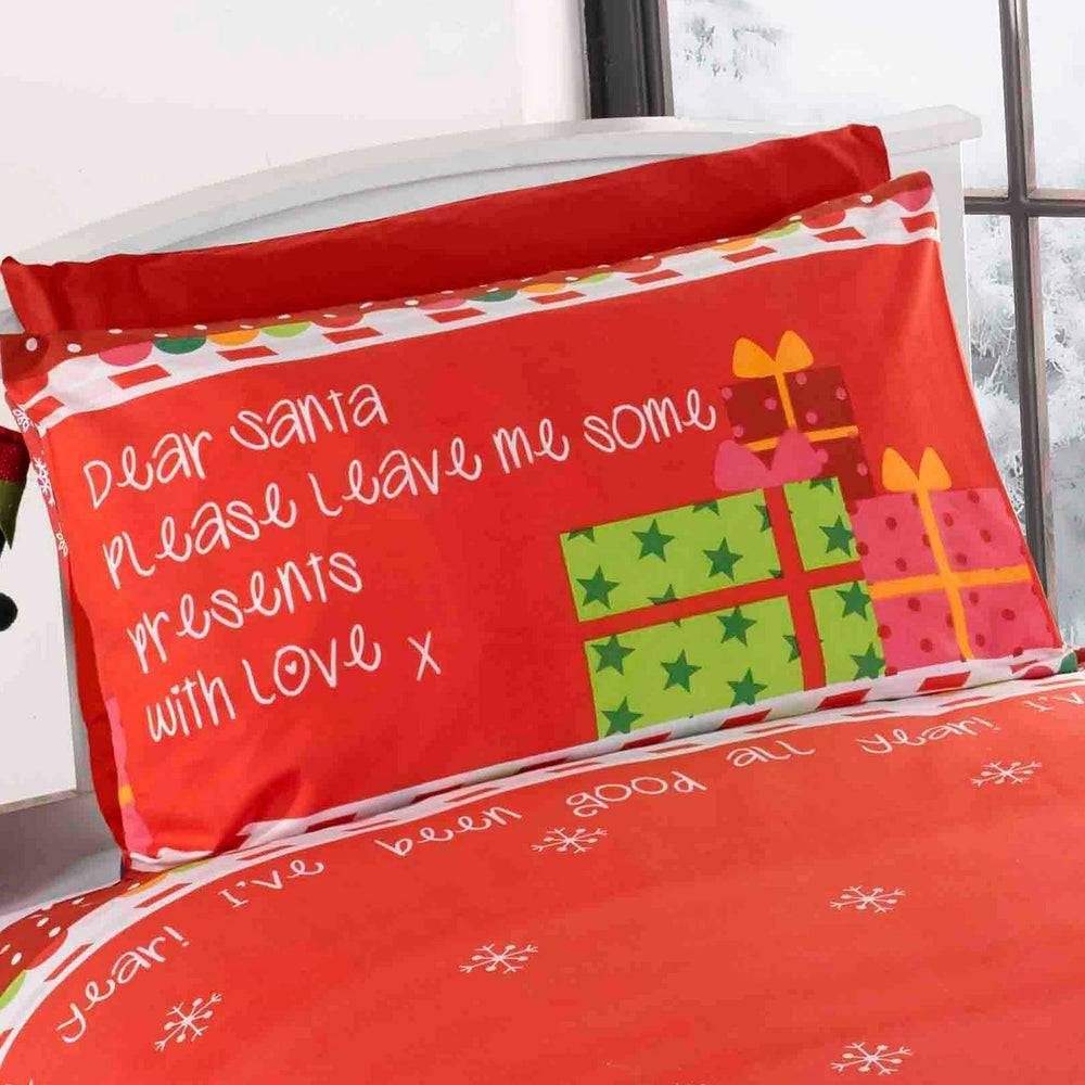 Kerst peuter dekbedovertrek Dear Santa - polykatoen - juniorbed (120x150 + 40x60 cm)