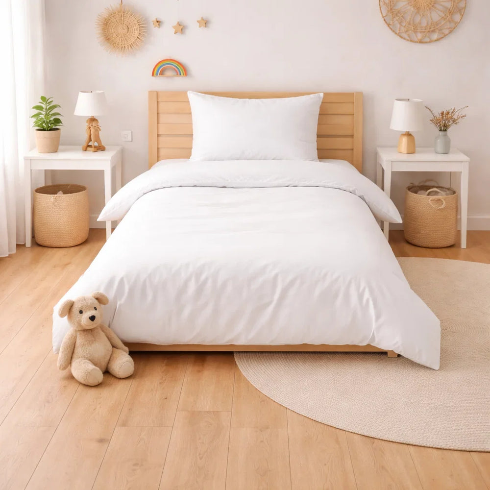 Decoware dekbedovertrek uni - wit - katoen - peuterbed