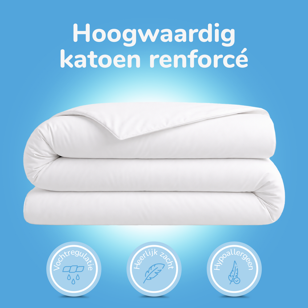 Decoware peuter dekbedovertrek uni - wit - katoen