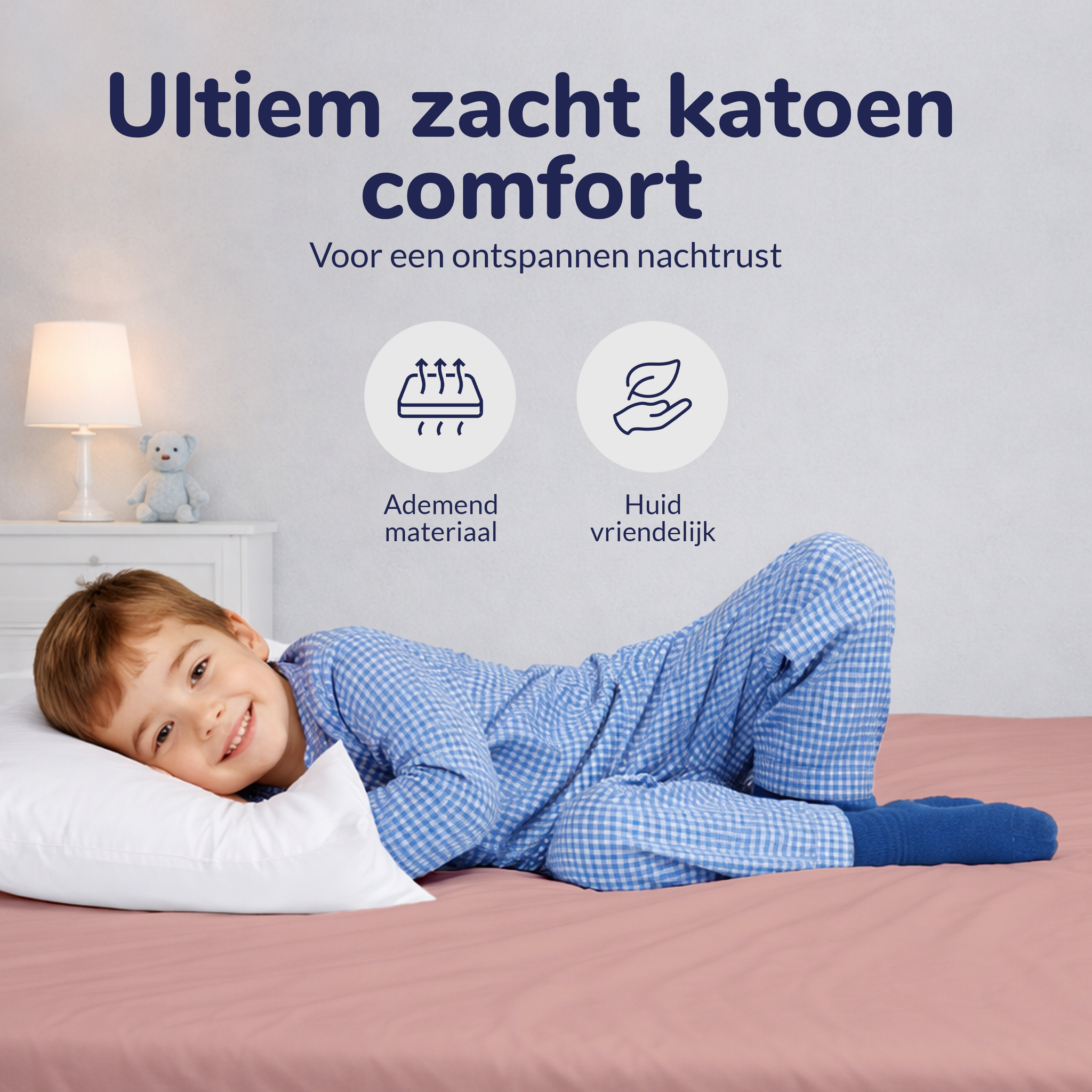 Decoware hoeslaken - Katoen  - Roze