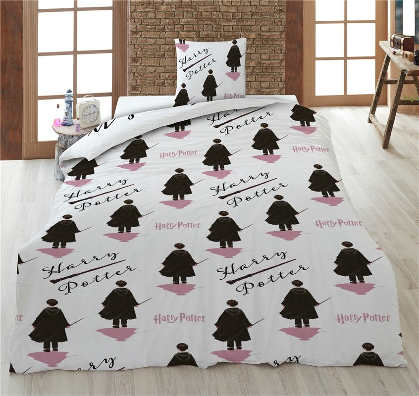 Harry Potter dekbedovertrek Toverstaf - polykatoen - 1-persoons (140x200 cm + 65x65 cm)