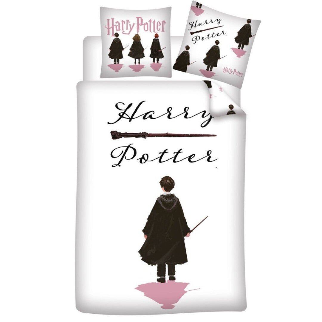 Harry Potter dekbedovertrek Toverstaf - polykatoen - 1-persoons (140x200 cm + 65x65 cm)