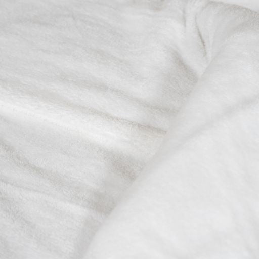 Teddy fleece dekbedovertrek - wit - 2 kanten teddy