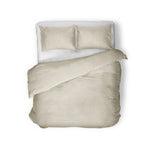 Egyptisch percal katoen dekbedovertrek uni - Zand - 1-persoons (135x200 + 80x80 cm)