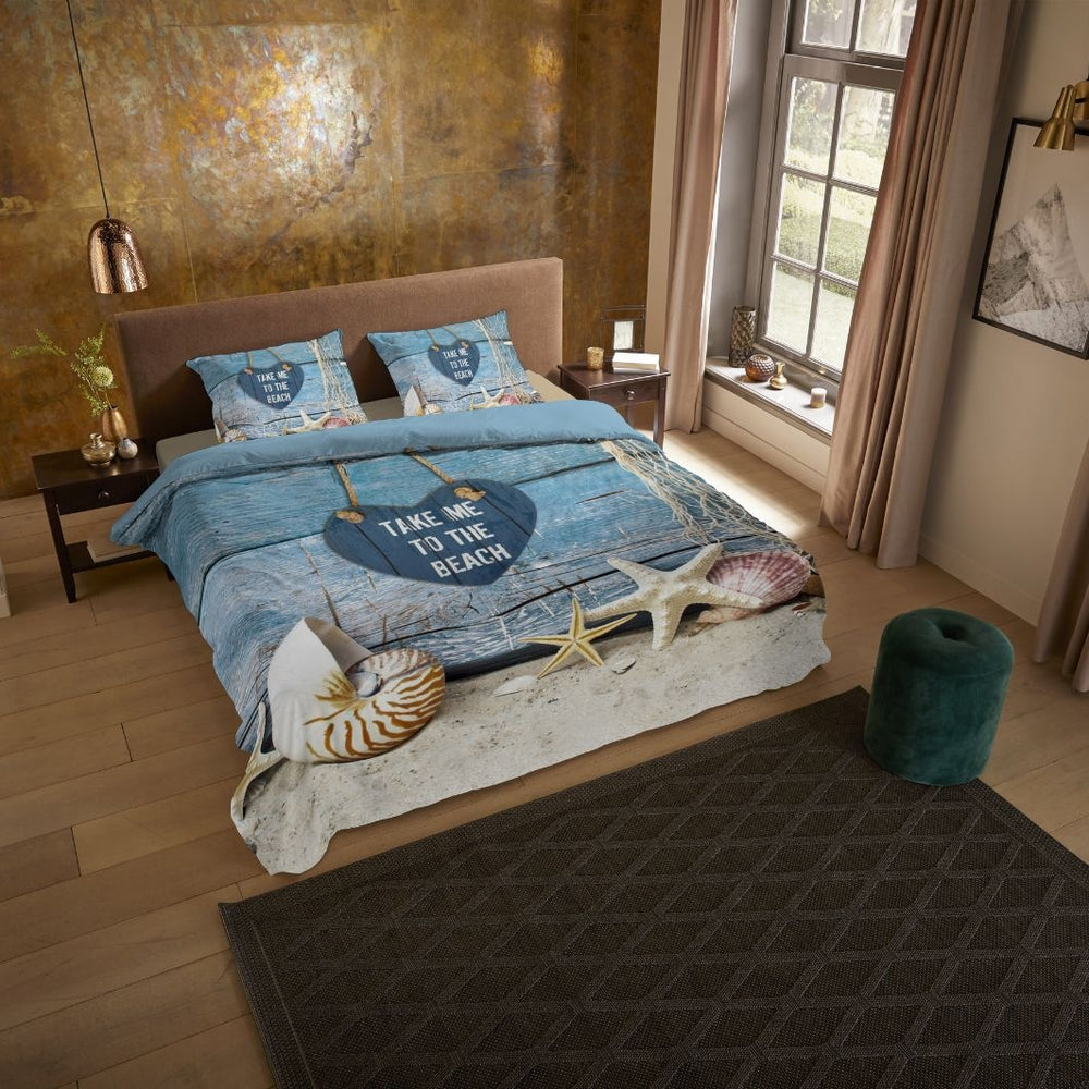 Dekbedovertrekset 260x220 cm katoen antracietkleurig Dekbedovertrekset 260x220 cm katoen antracietkleurig
