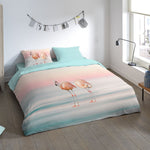 Pure dekbedovertrek Flamingo lounge - microvezel - lits-jumeaux (240x220 + 2st. 60x70 cm)