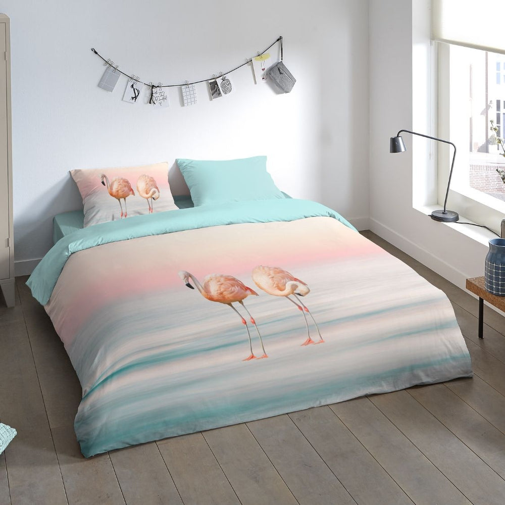 Pure dekbedovertrek Flamingo lounge - microvezel