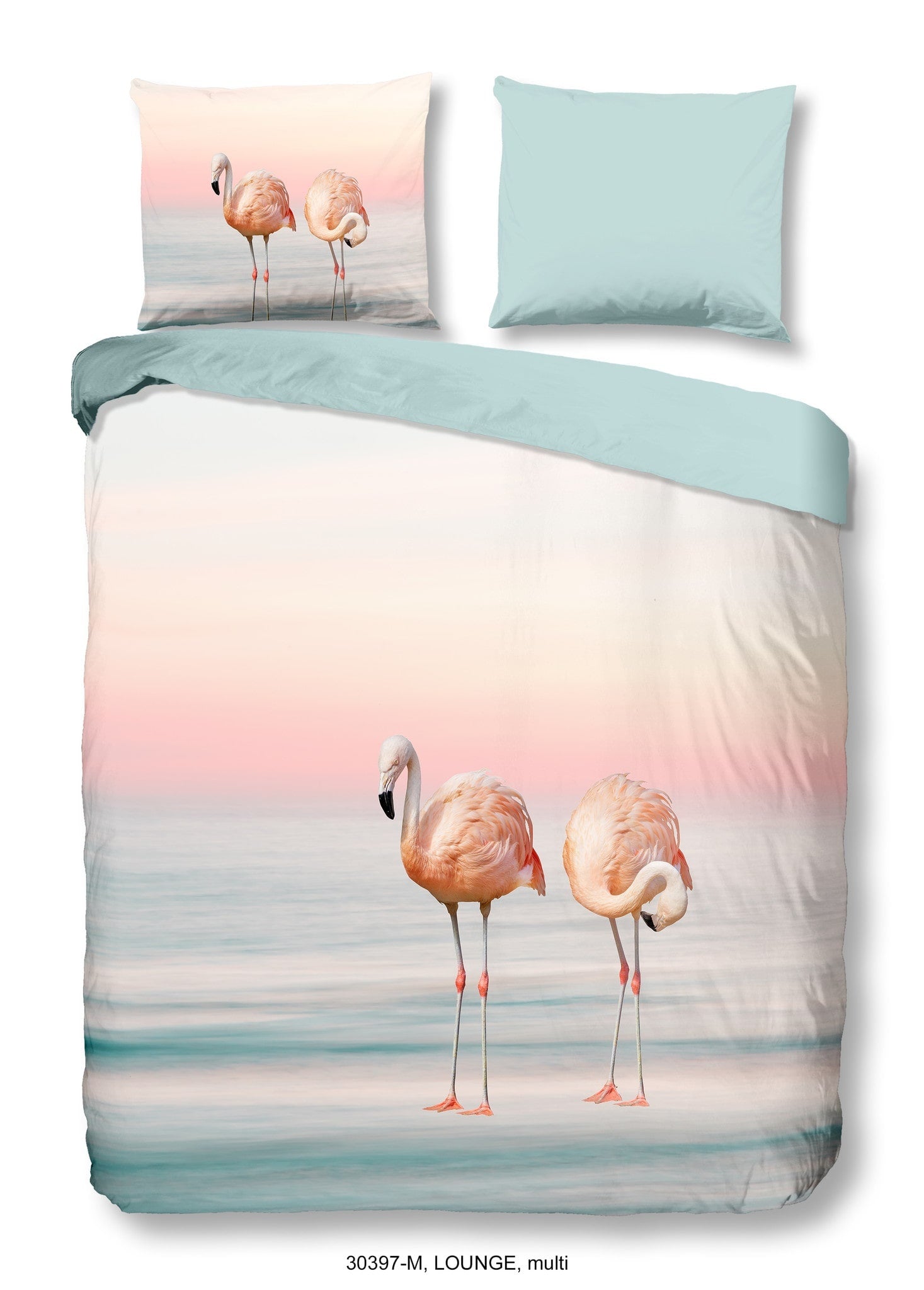 Pure dekbedovertrek Flamingo lounge - microvezel - lits-jumeaux (240x220 + 2st. 60x70 cm)