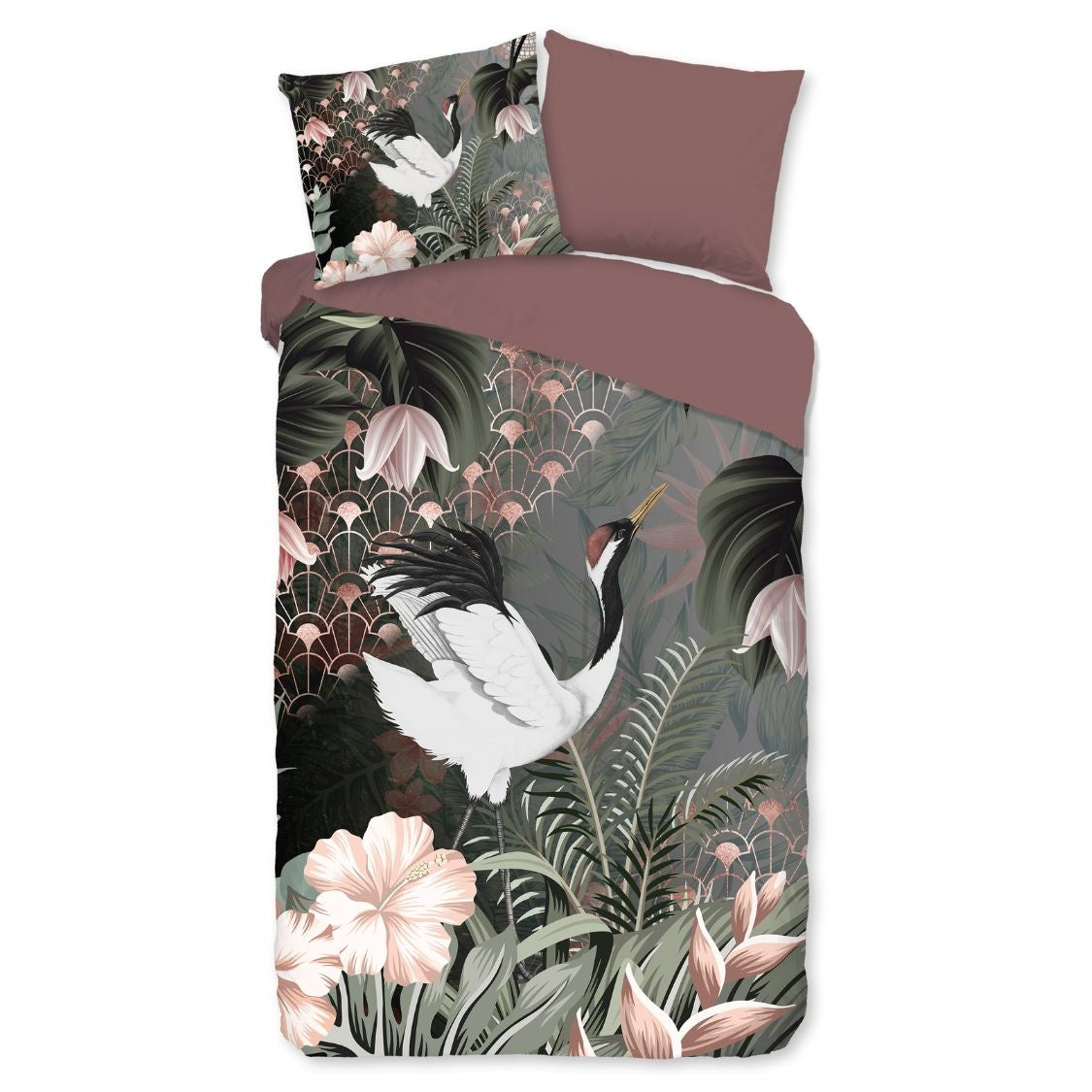 Pure dekbedovertrek Kraanvogel - taupe - Microvezel