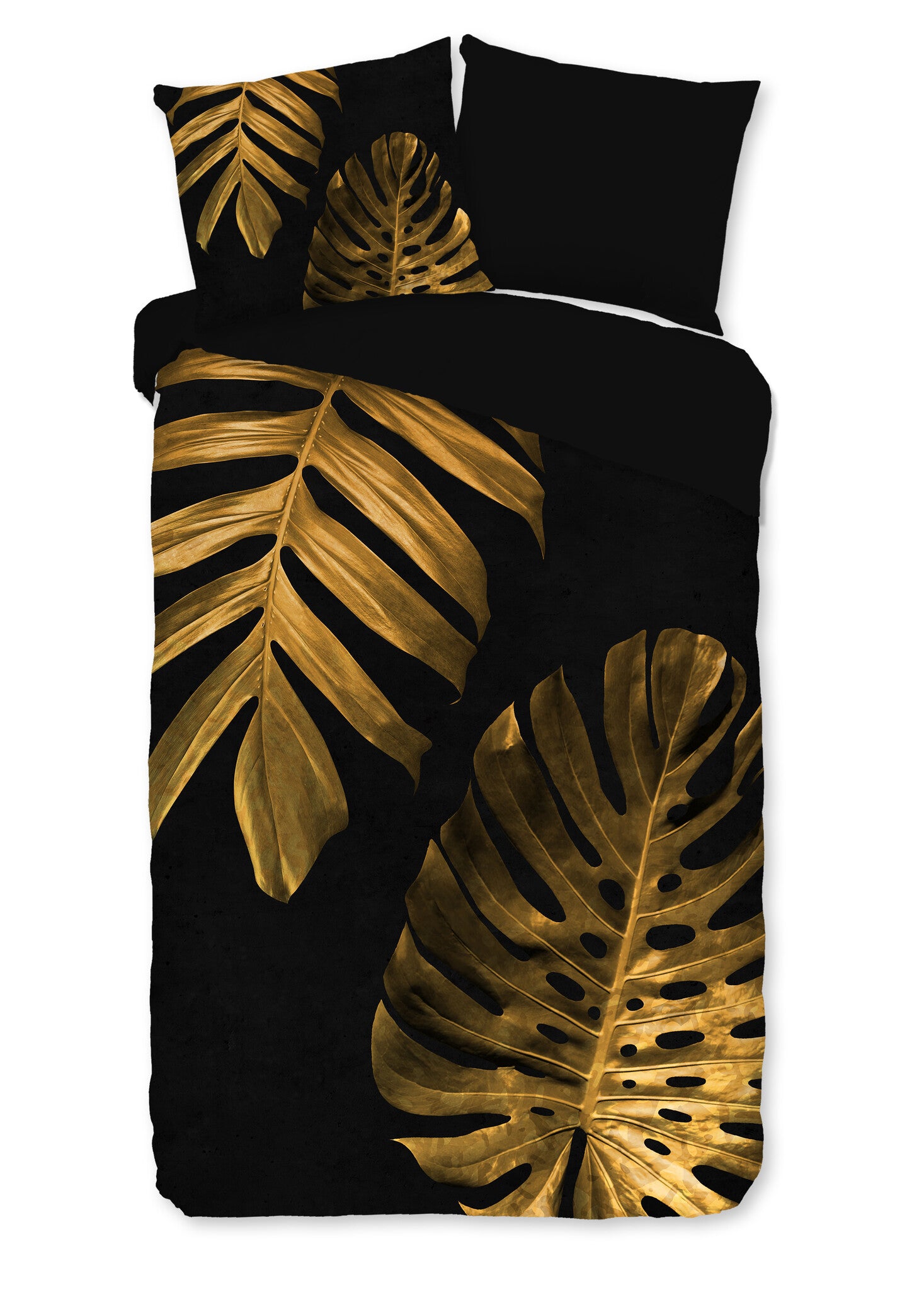 Pure dekbedovertrek Monstera gold - Microvezel