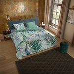 Pure dekbedovertrek Saba - groen - Microvezel - Lits-jumeaux (240x220 + 2st 60x70cm)