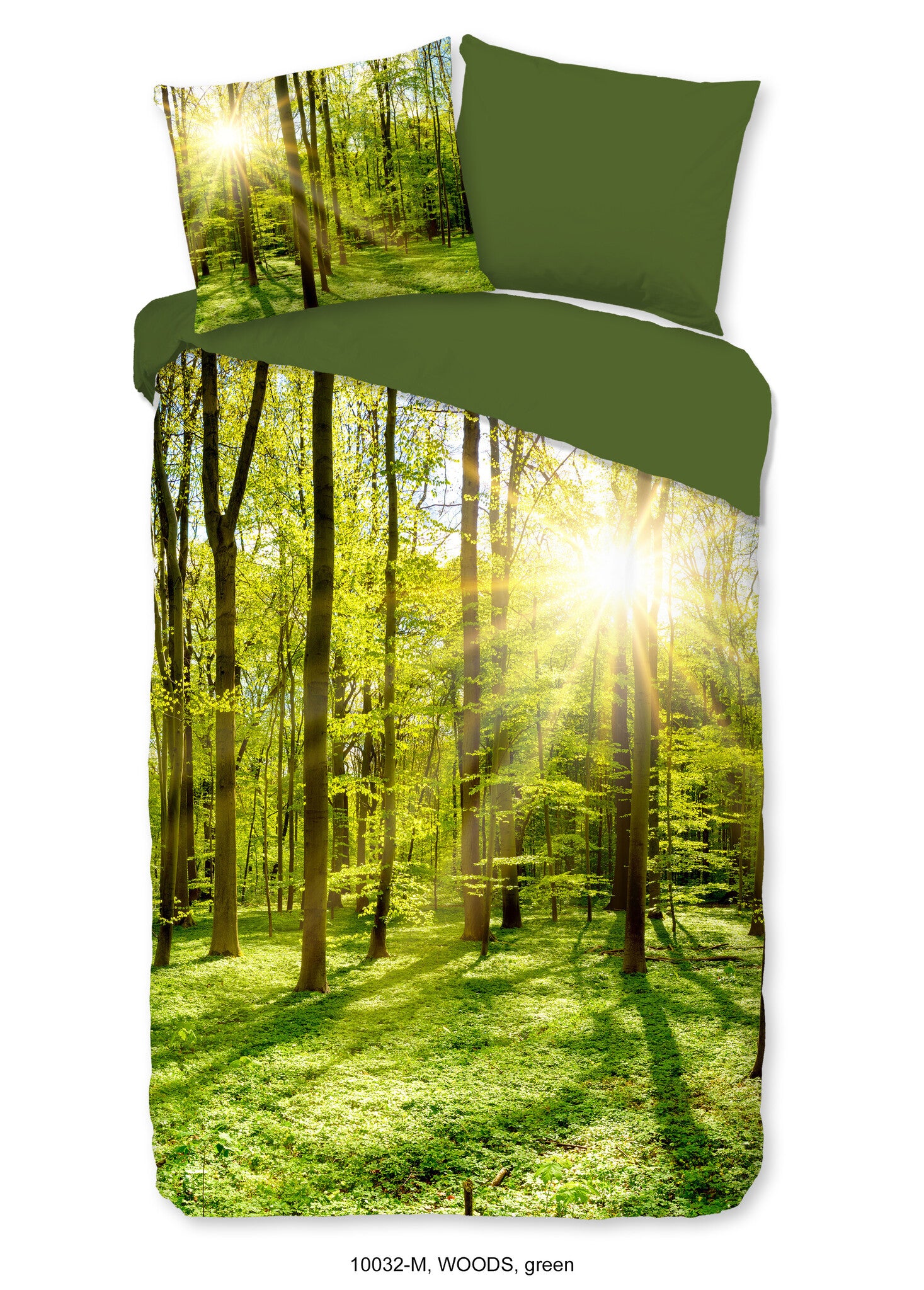 Pure dekbedovertrek Sunny forest - groen - Microvezel