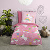 Kinderdekbed zonder overtrek Unicorns & regenbogen - 1-persoons (140x200 + 60x70 cm)