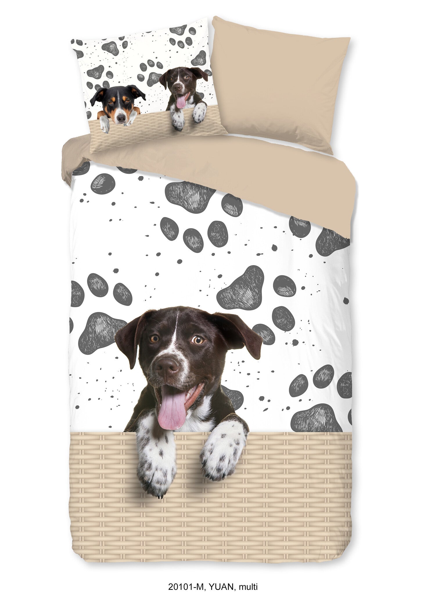 Pure dekbedovertrek Hond Yuan - Microvezel - 1-persoons (140x220 + 60x70 cm)