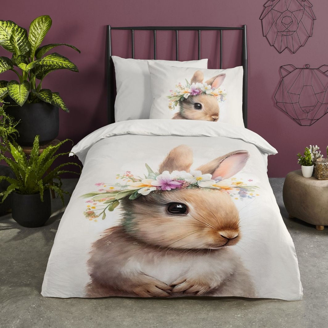 Pure dekbedovertrek Konijn Evi - Microvezel - 1-persoons (140x220 + 60x70 cm)