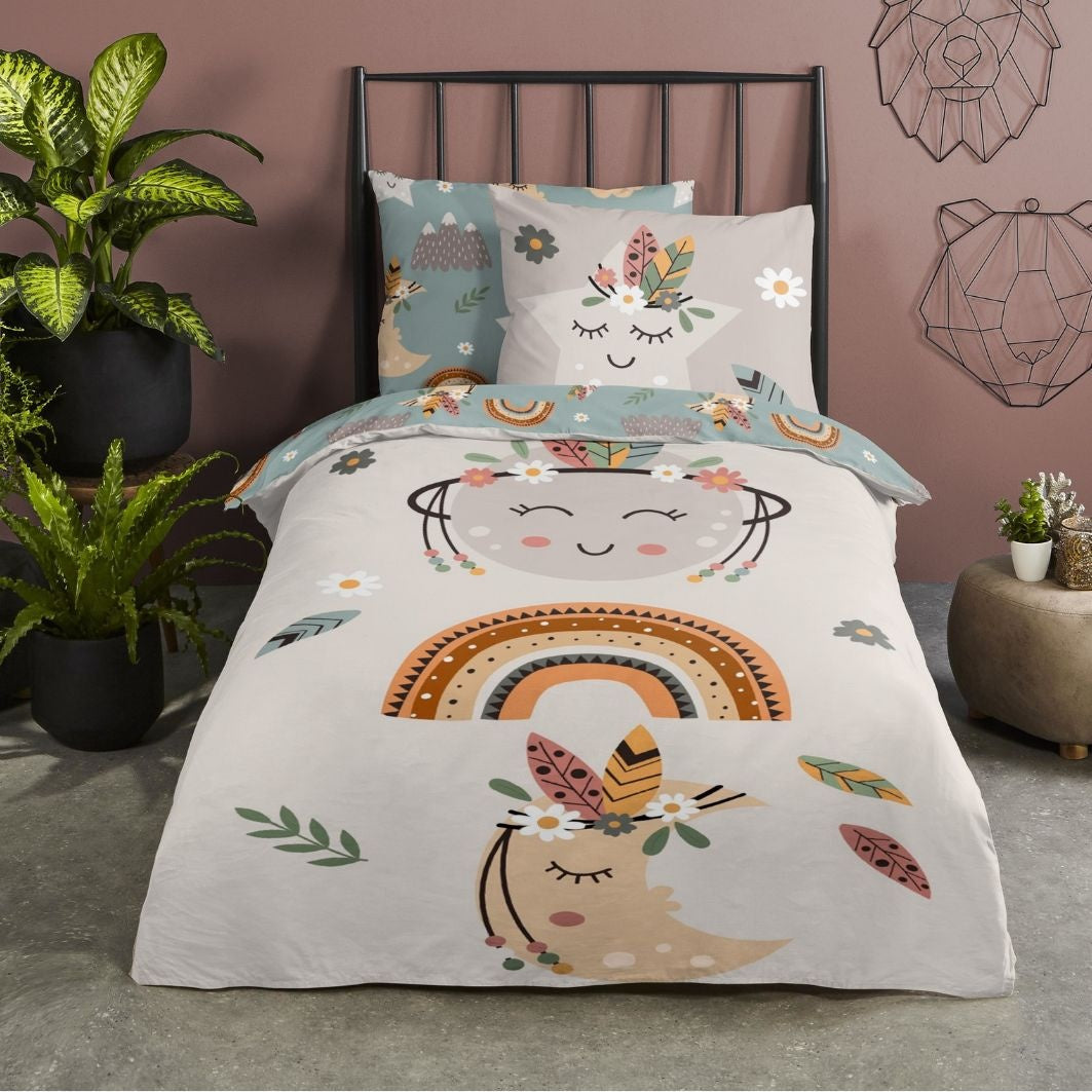 Kinderdekbedovertrek Momo - Microvezel - 1-persoons (140x220 + 60x70 cm)
