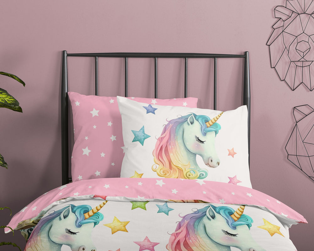 Pure dekbedovertrek Fancy - unicorn - microvezel - 1-persoons (140x220 + 60x70 cm)