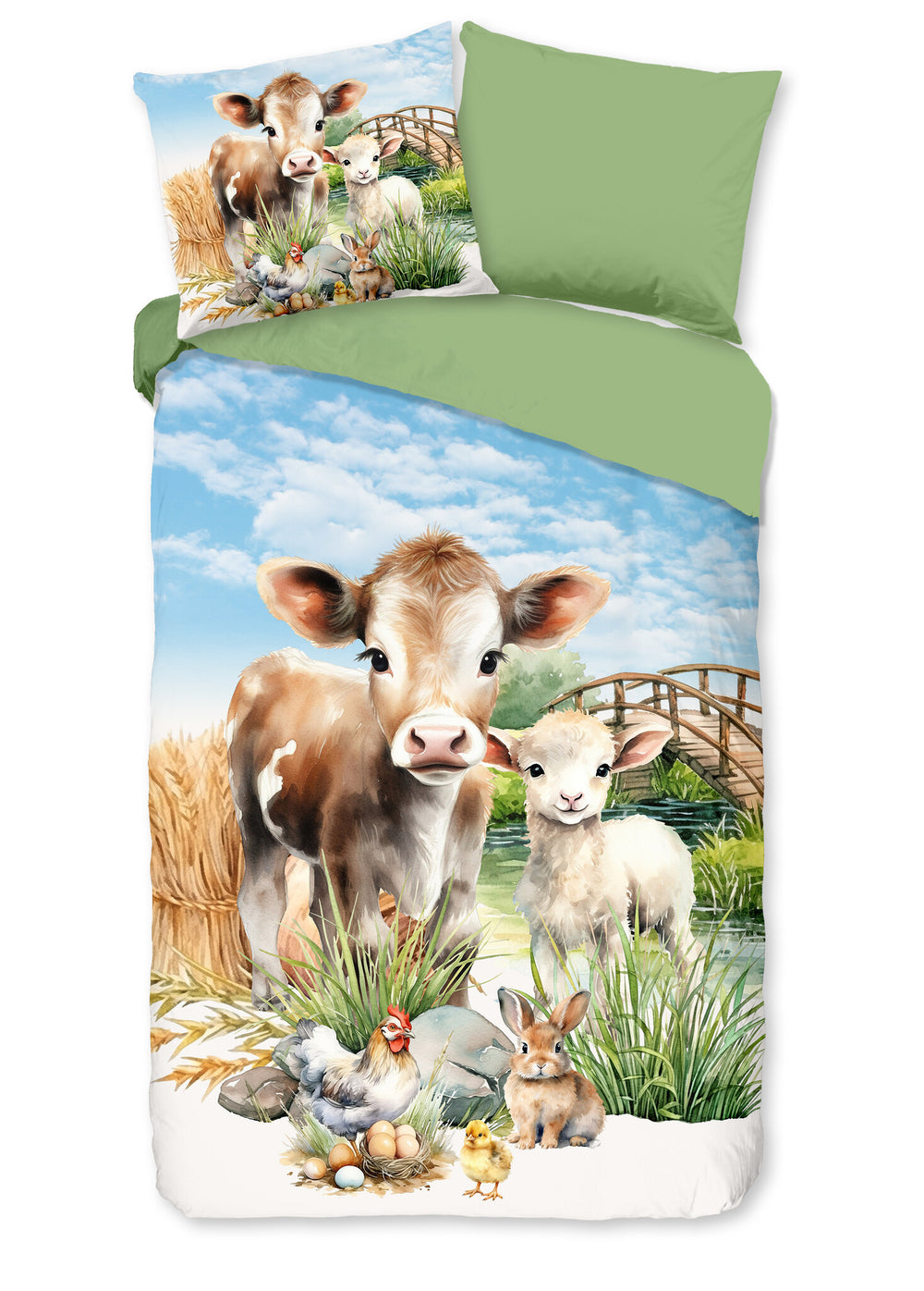 Pure dekbedovertrek Farm - microvezel - eenpersoons