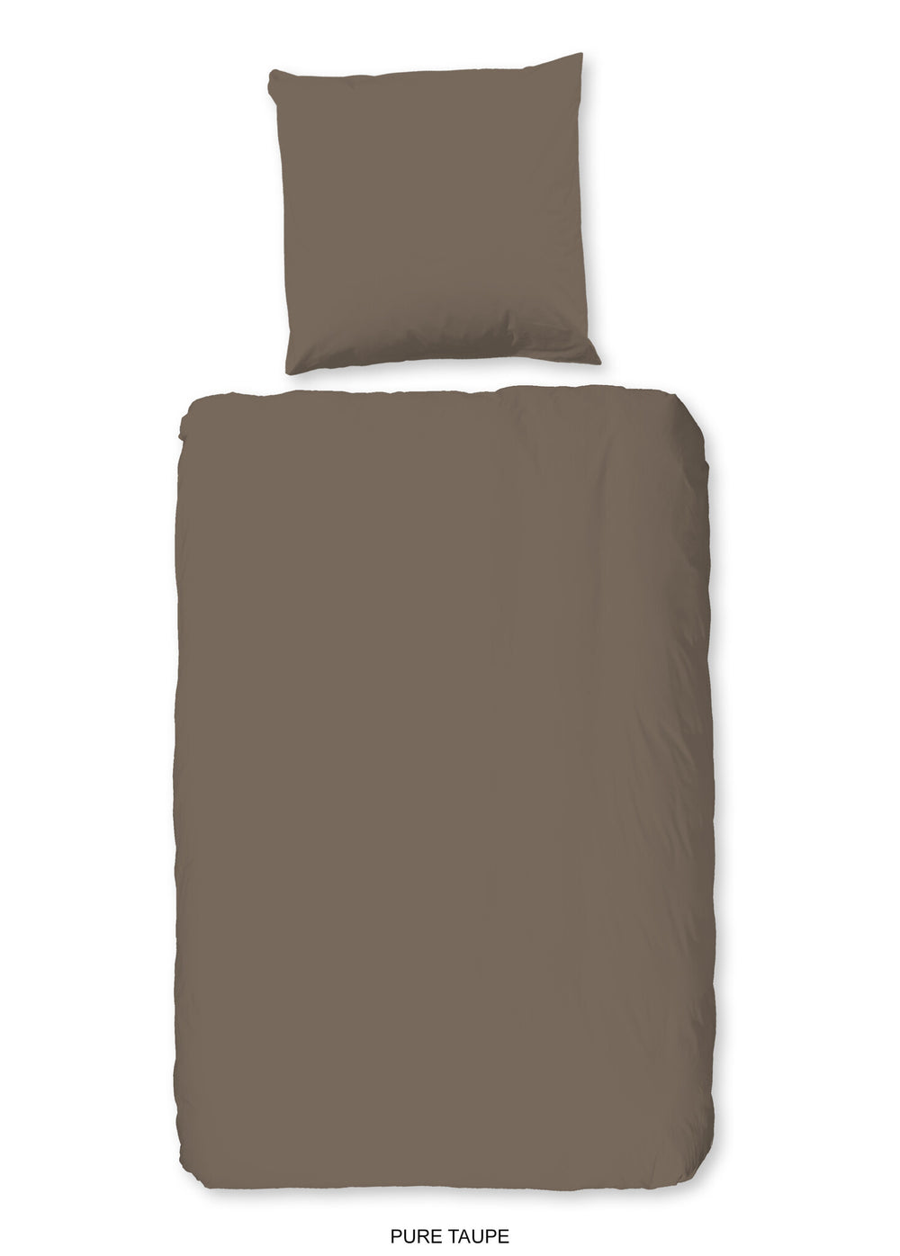 Pure dekbedovertrek uni taupe - microvezel