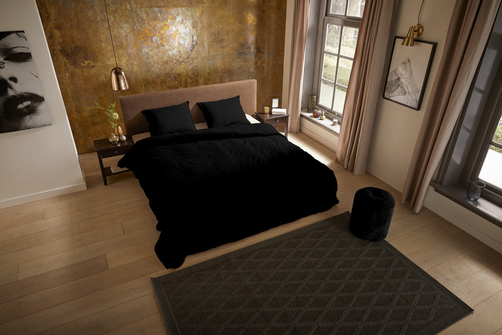 Pure dekbedovertrek uni zwart - microvezel