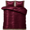Glans satijn dekbedovertrek Lace - Burgundy