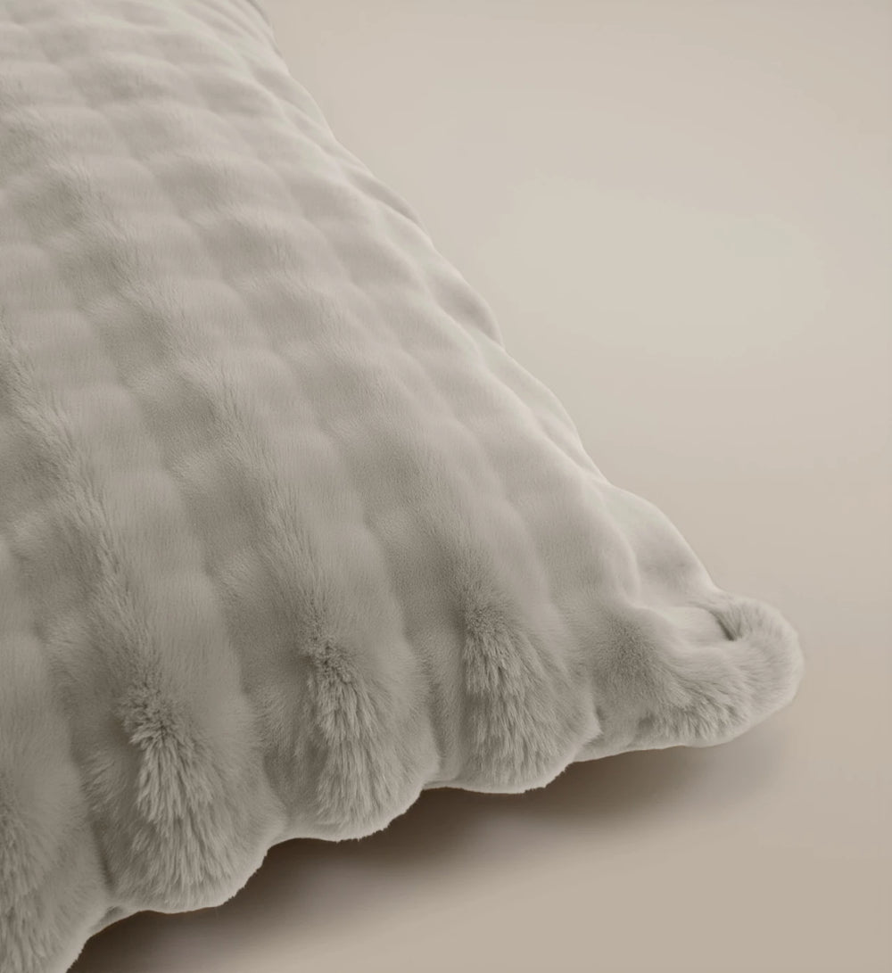 Fleece dekbedovertrek Pom Pom - Off-white