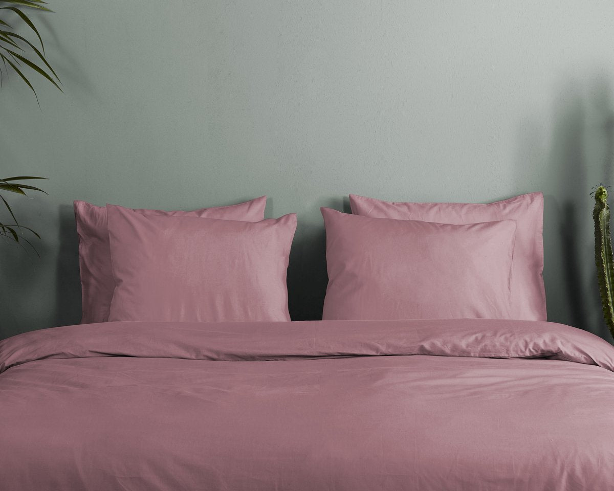 HIP dekbedovertrek uni - Katoensatijn - Roze