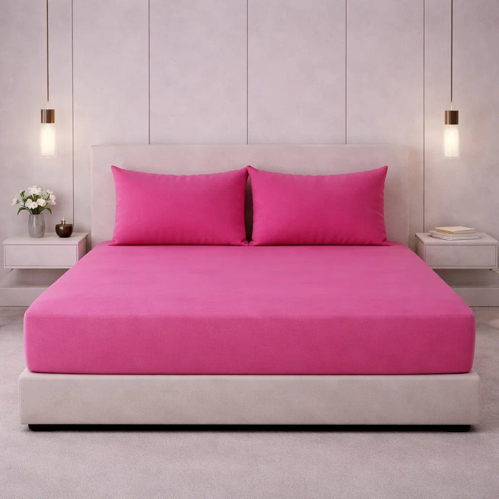 Decoware hoeslaken - Jersey - Roze