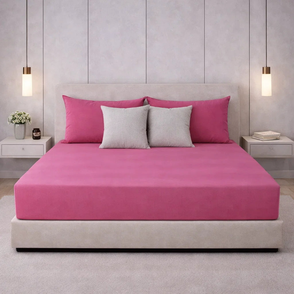 Decoware hoeslaken - Jersey - Roze