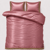 Glans satijn dekbedovertrek Lace - Rosewood
