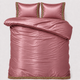 Glans satijn dekbedovertrek Lace - Rosewood
