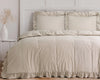 Sleeptime dekbedovertrek Ruffles - Taupe - Microvezel