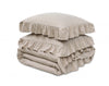 Sleeptime dekbedovertrek Ruffles - Taupe - Microvezel