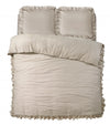 Sleeptime dekbedovertrek Ruffles - Taupe - Microvezel